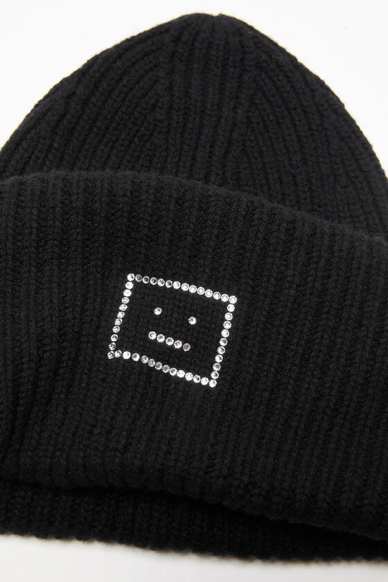Acne Studios - 装飾付きFaceロゴビーニー - ブラック