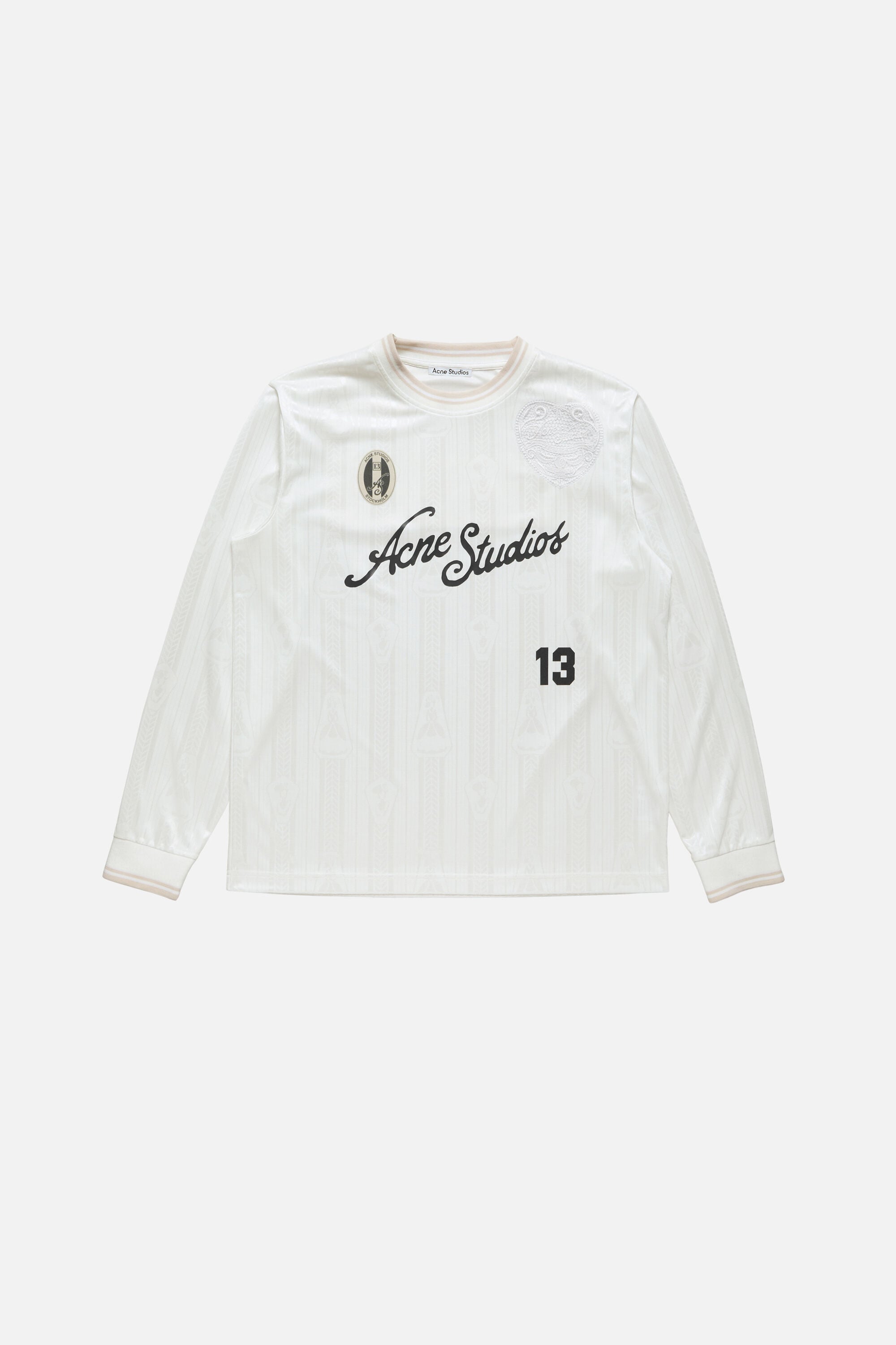 【即日発送】acne studios ポロシャツ 長袖 オフホワイト Acne Studios - ロゴスポーツジャージートップス - ホワイト