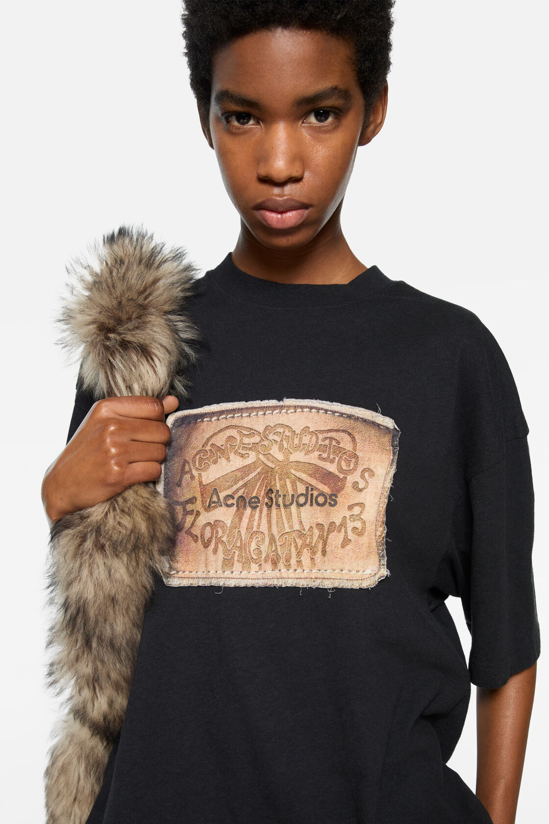 ロゴTシャツ, フェイデッドブラック, 2000x