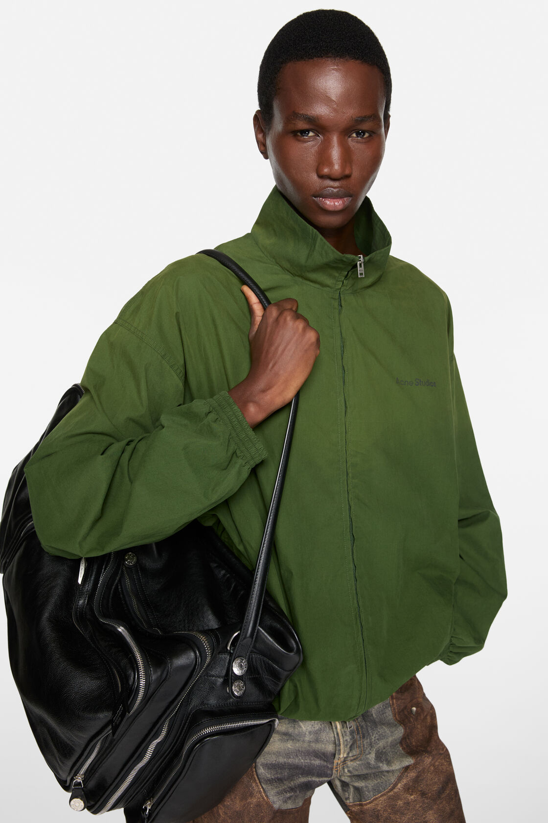 Logo zipper jacket, Forest green, 2000x