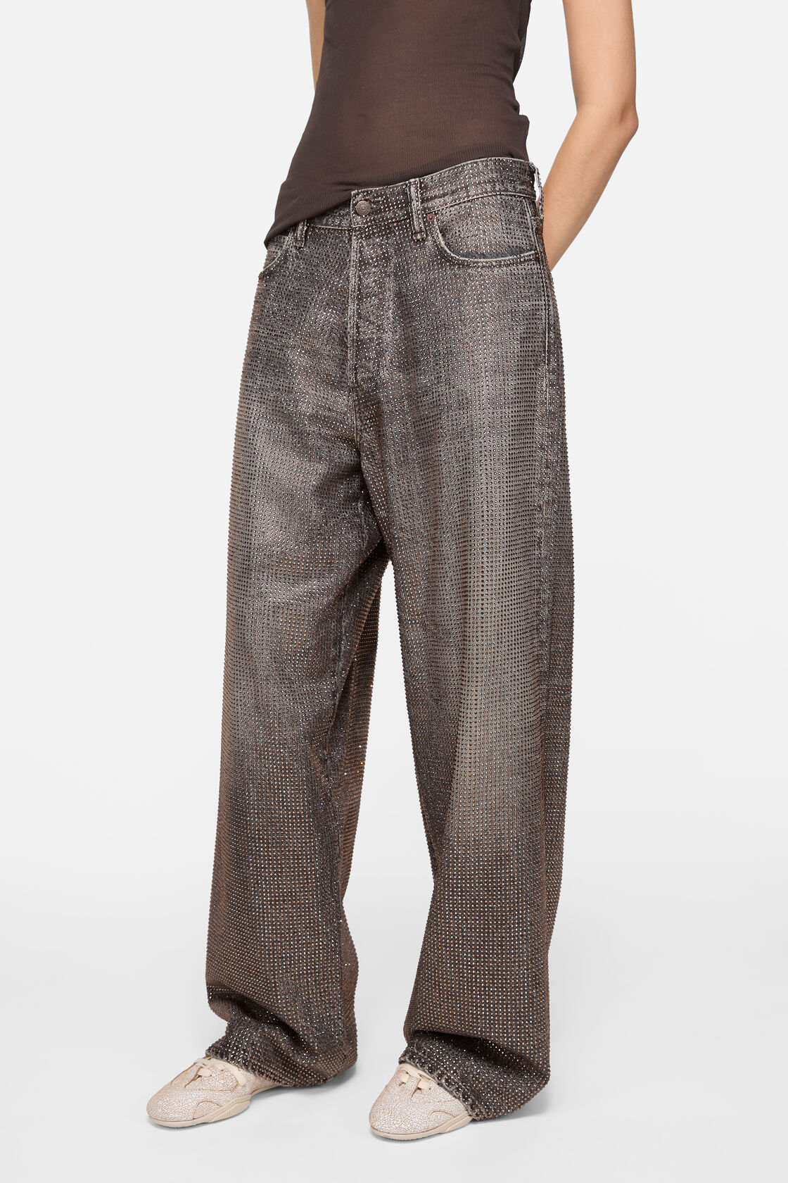 Loose rhinestone jeans &ndash; 1981, Washed Black, 2000x