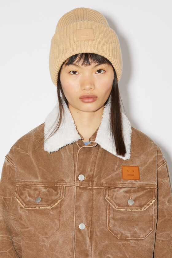 Acne Studios - ラージFaceロゴビーニー - ビスケットベージュ