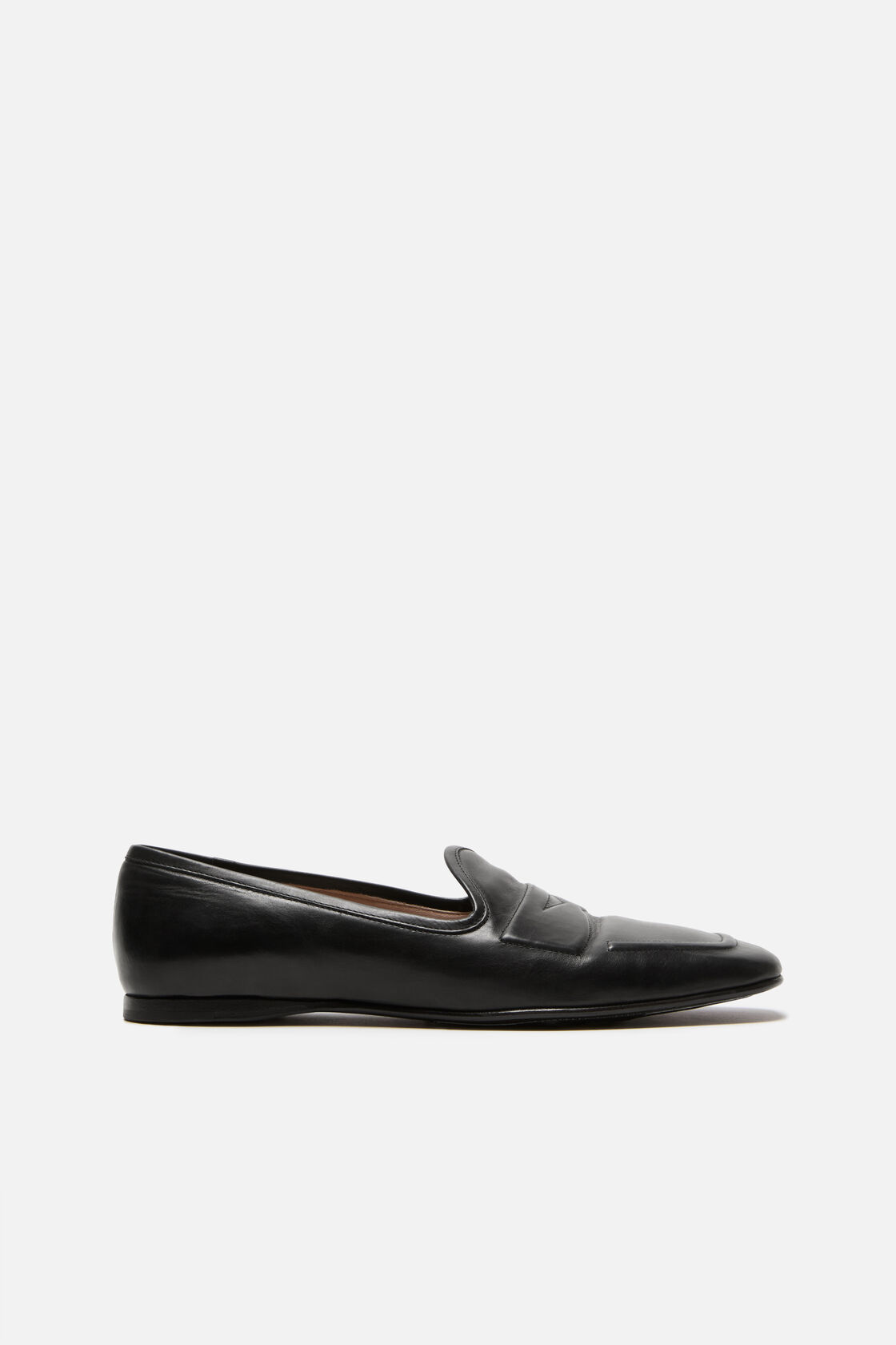 Leather loafers, Black, 2000x
