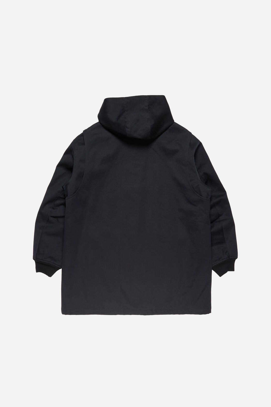 Twill jacket with hood, Black, 2000x