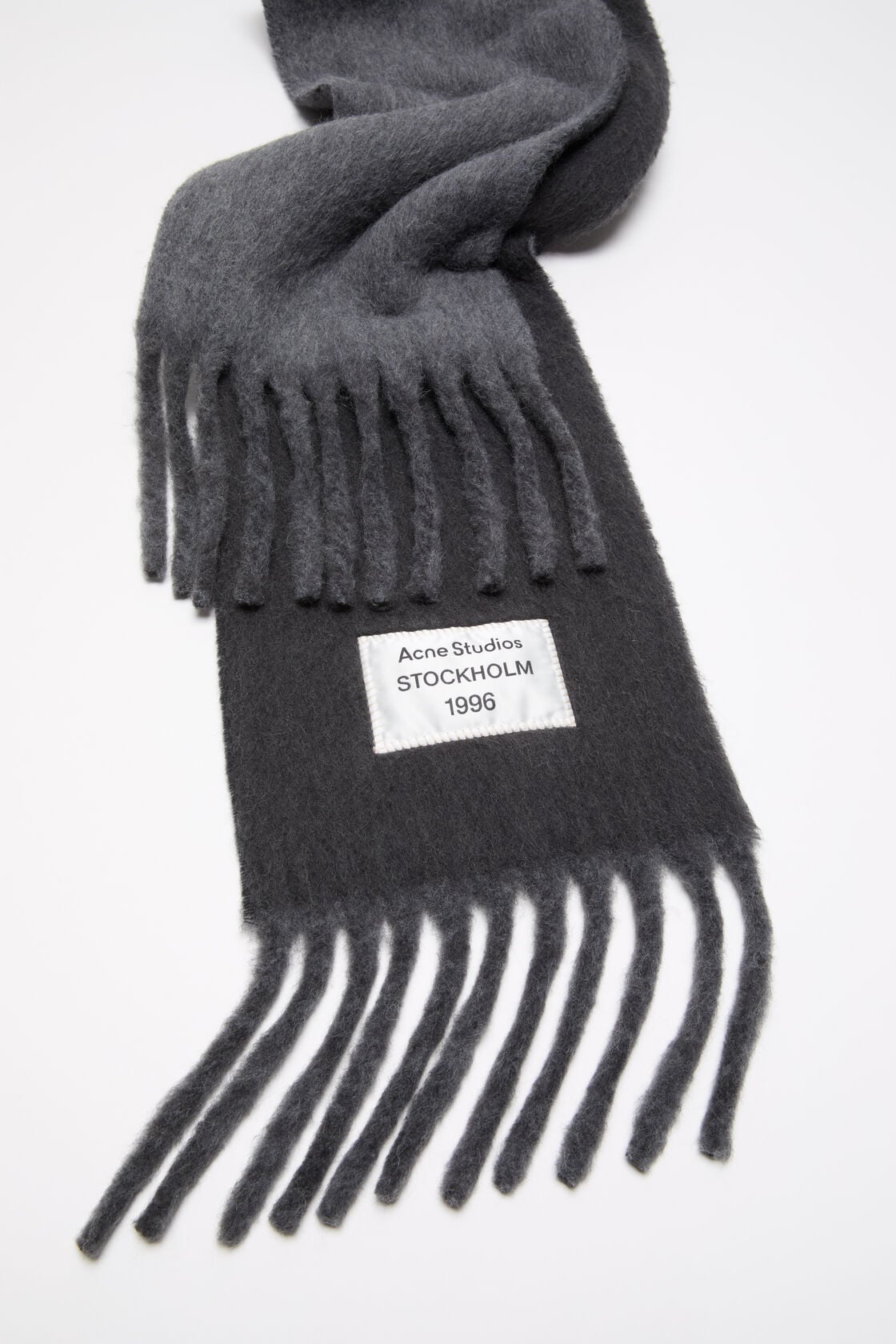 Bicolour Alpaca Scarf, Anthracite/grey, 2000x