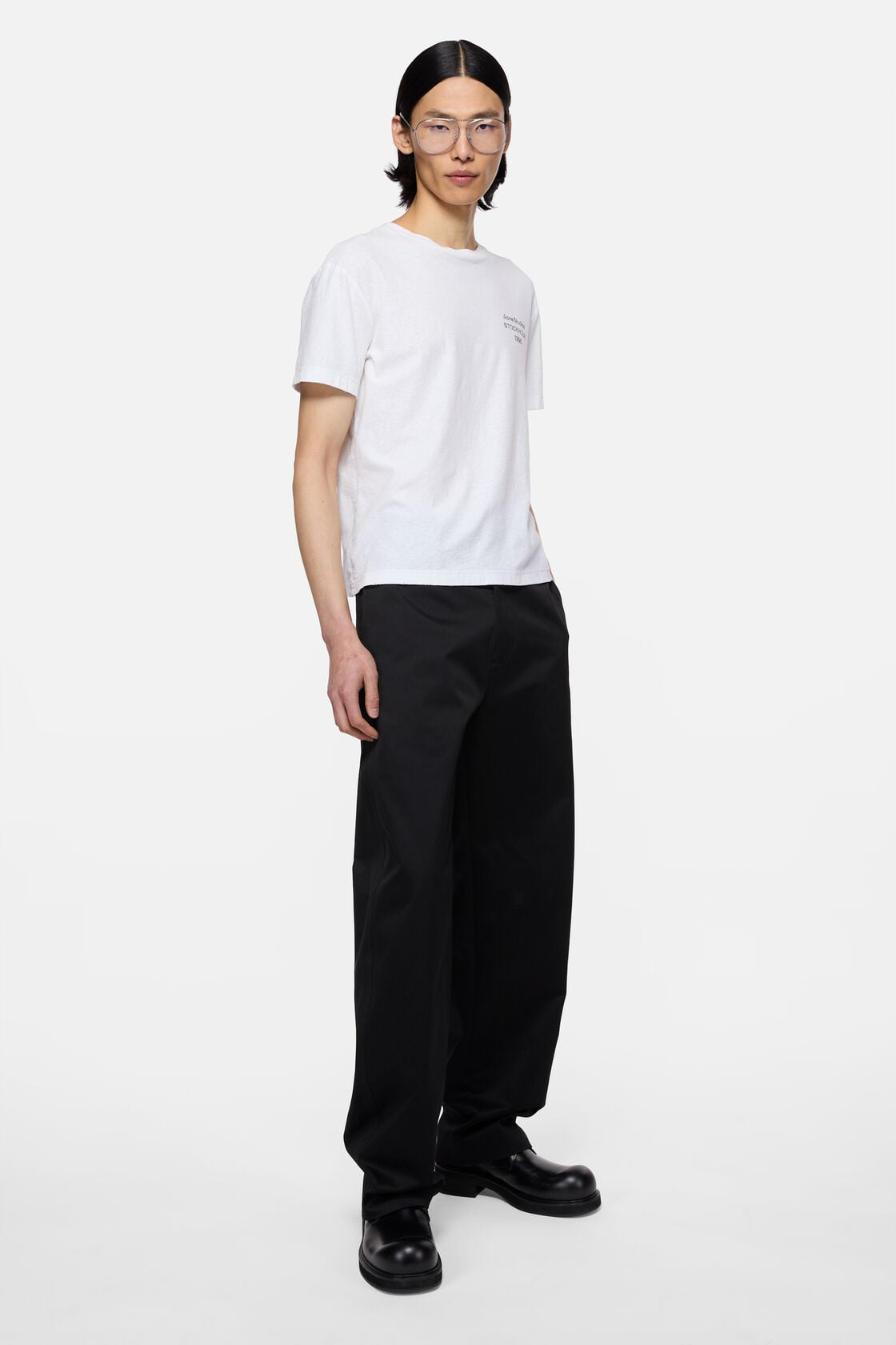 Cotton satin trousers, Black, 2000x