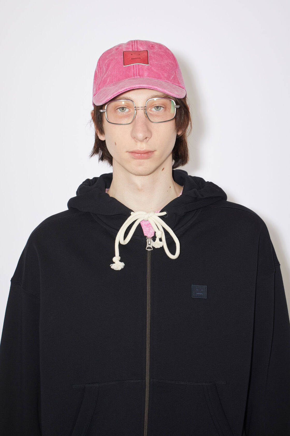 Hooded zippered sweatshirt, Black, 2000x