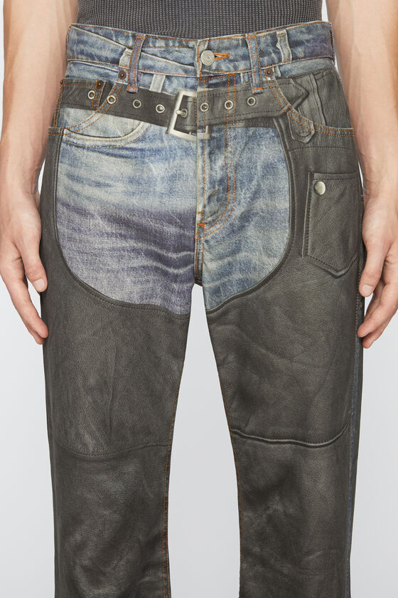 Acne Studios - プリントトラウザーズ - ブルー/ブラック 