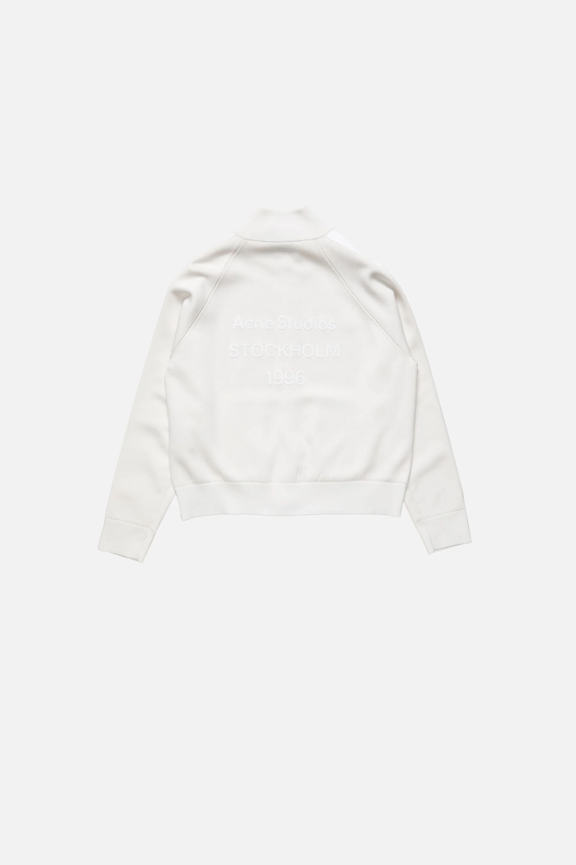Acne Studios - Zip-up logo cardigan - Cold white