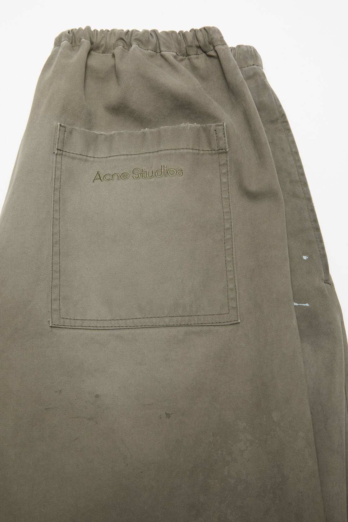 Washed cotton trousers, Dusty green, 2000x