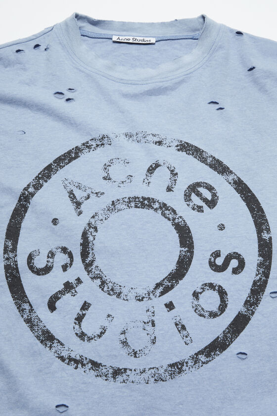 Acne Studios - Logo t-shirt - Relaxed fit - Blue melange 