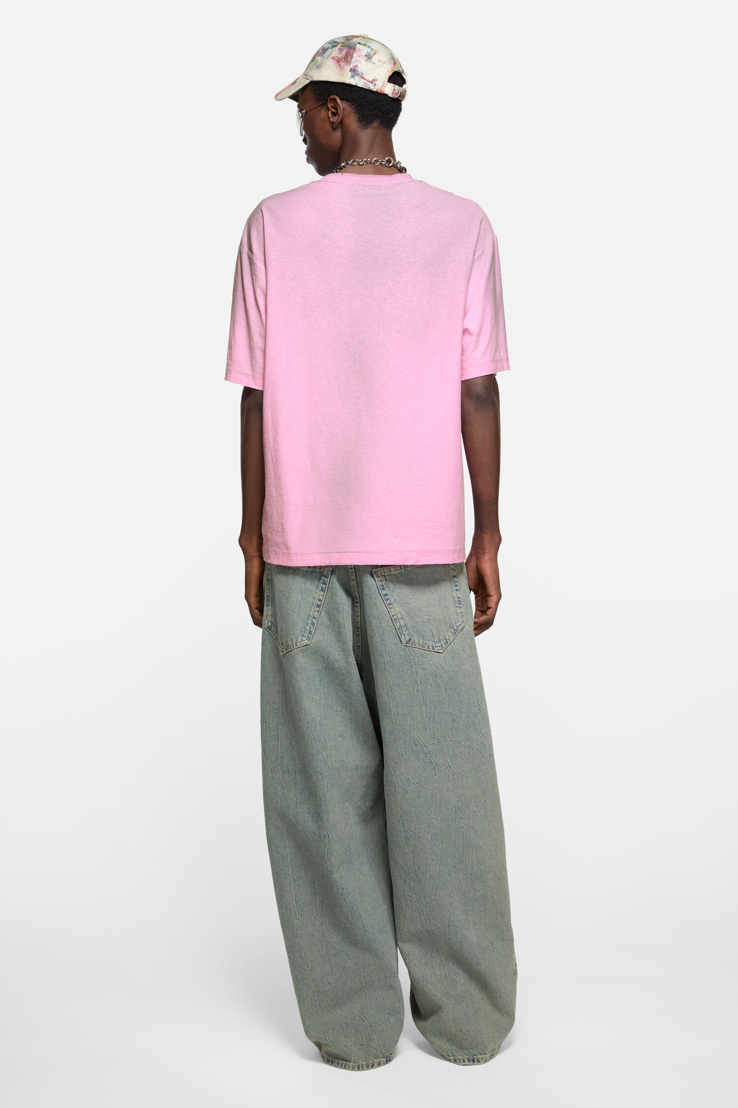 Acne Studios - Logo t-shirt - Relaxed fit - Cotton candy pink 