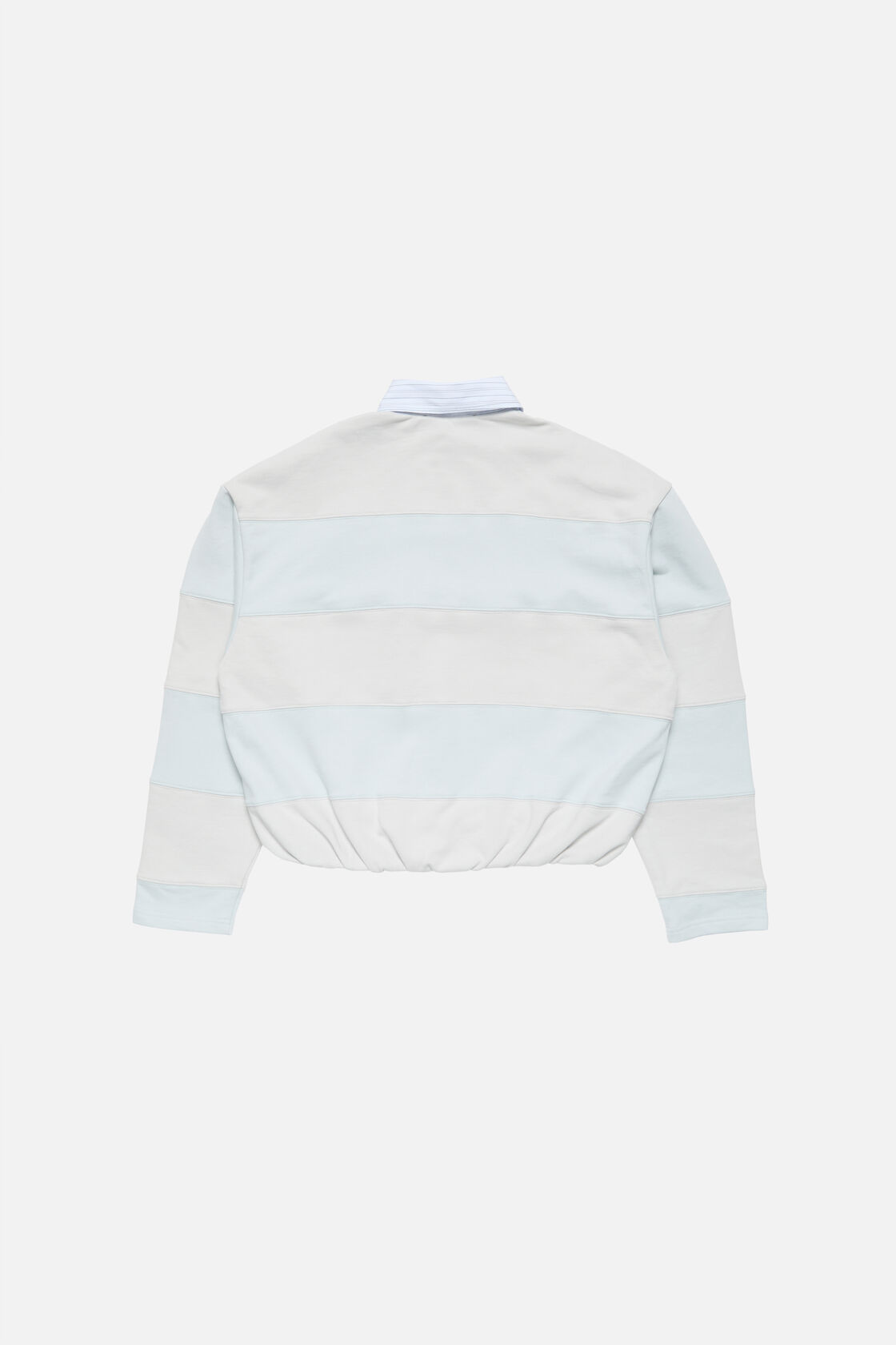 Striped polo sweatshirt, Light blue/grey, 2000x