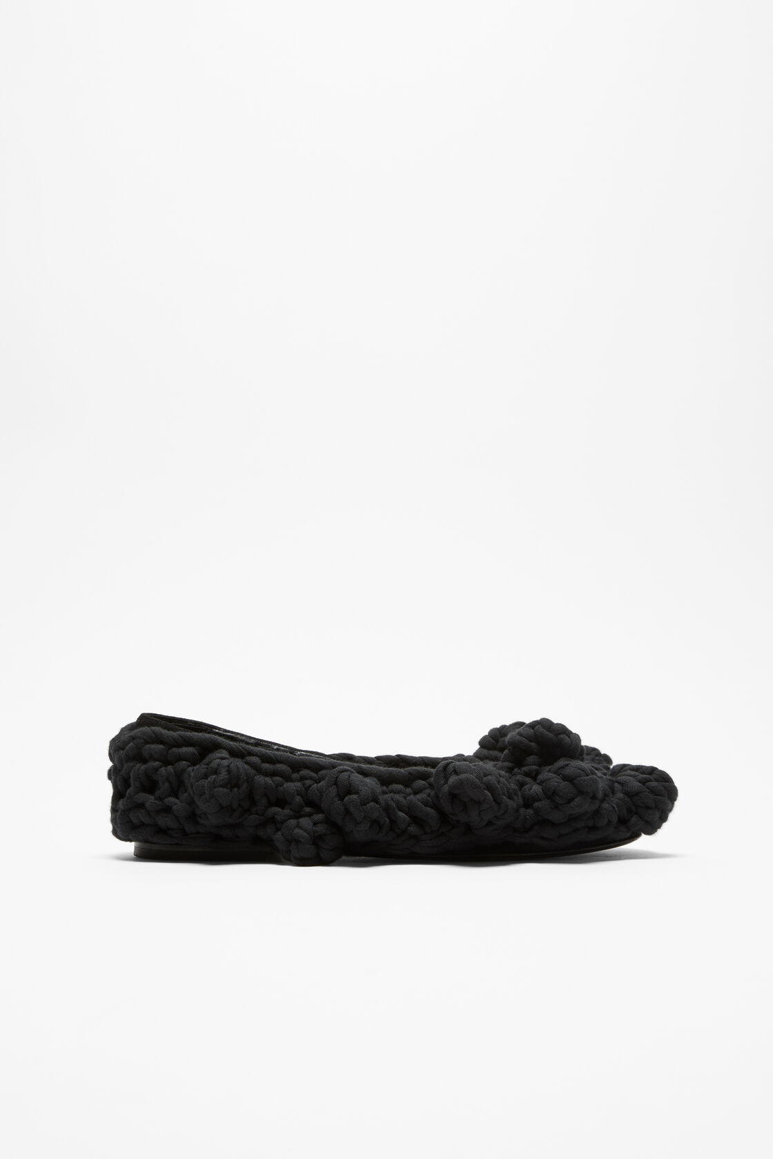 Knit ballet flat, Black, 2000x