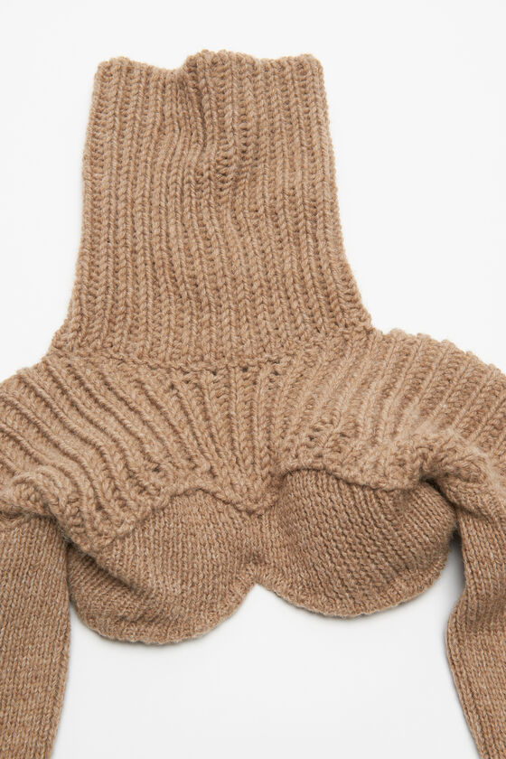 Acne Studios - Cropped high neck knit - Camel Beige