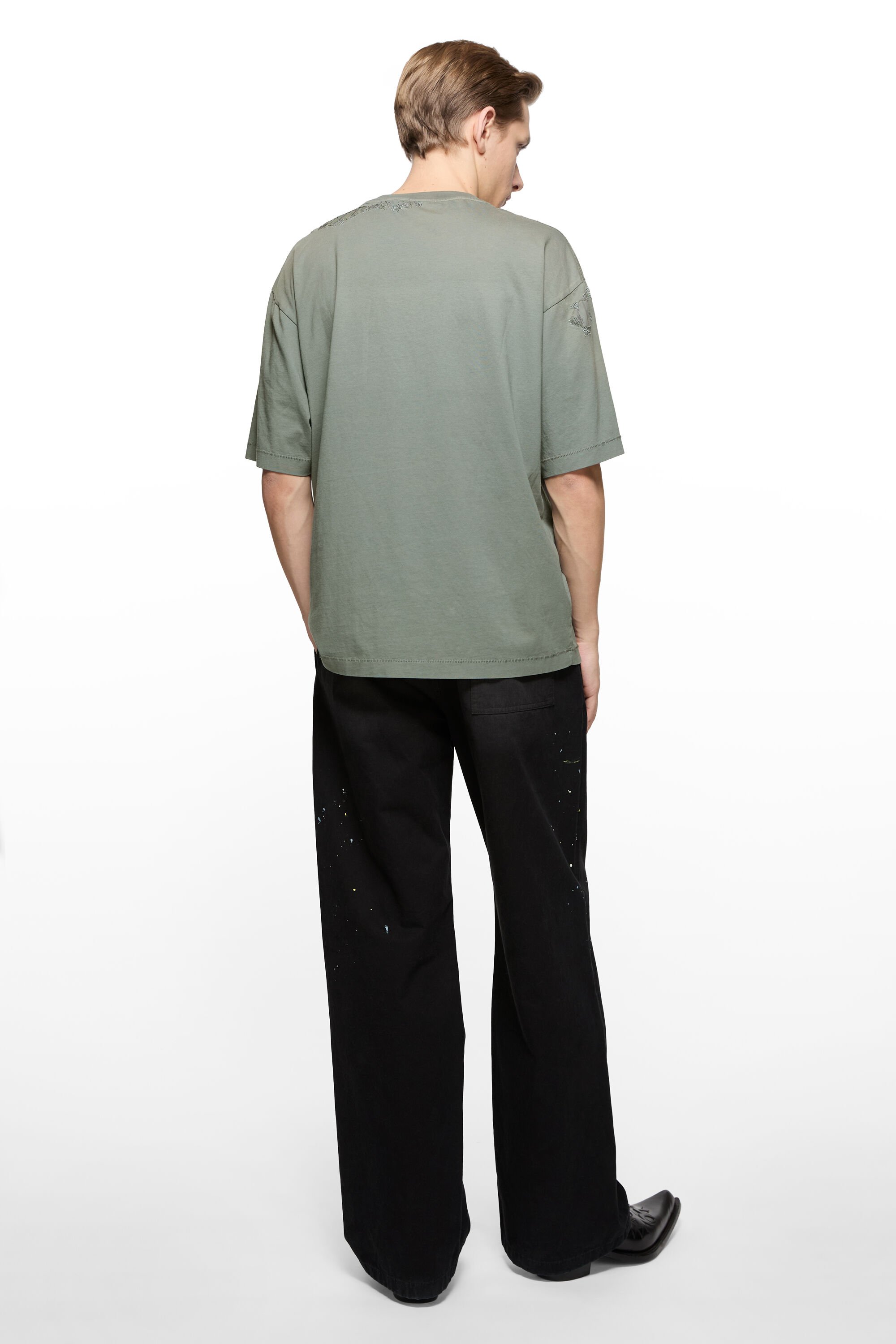 〝美品〟Acne Studios  変形Tシャツ Acne Studios - T-shirt stamp logo - Relaxed fit - Black