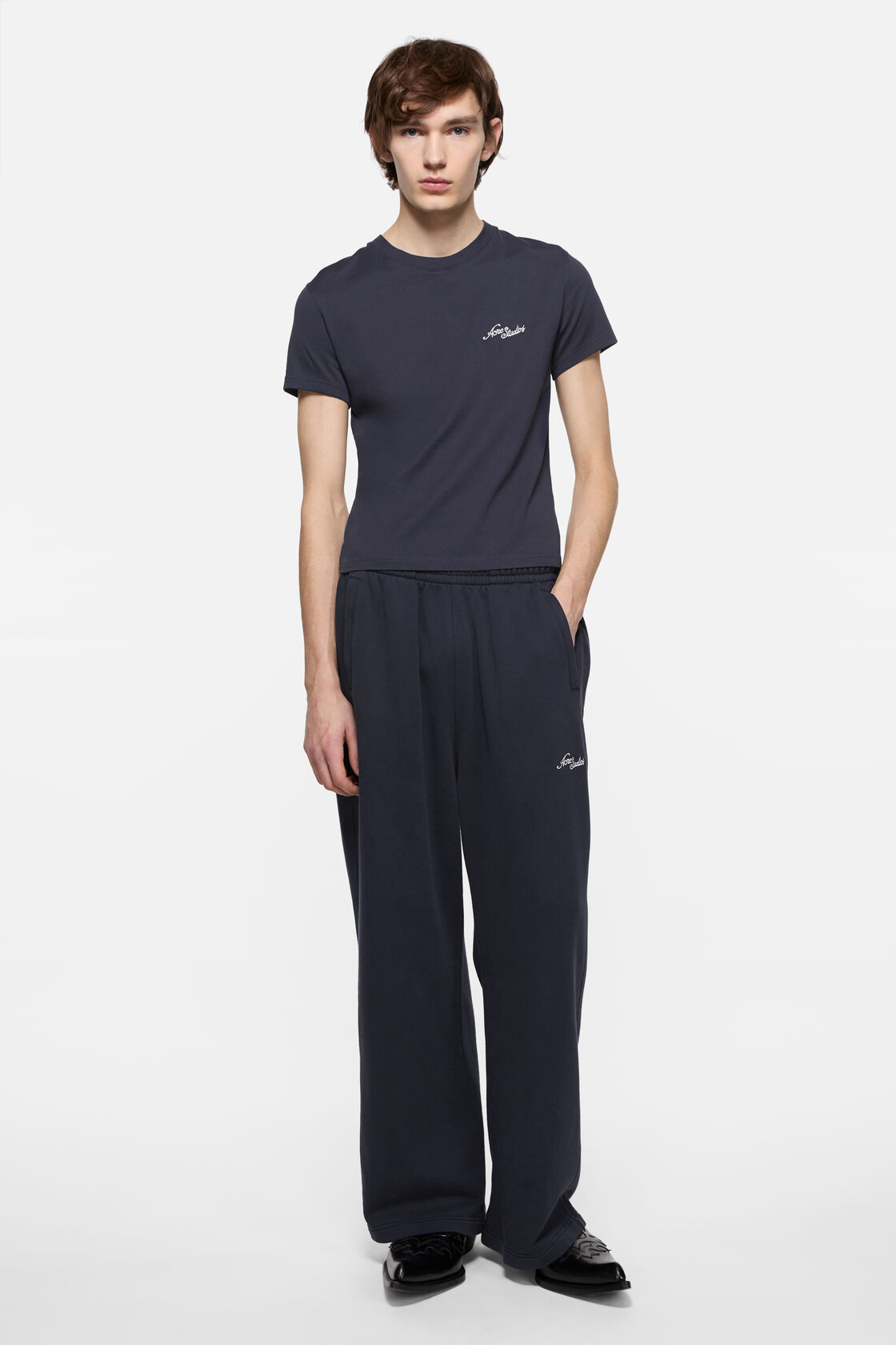 Jersey t-shirt with logo, Dark navy, 2000x