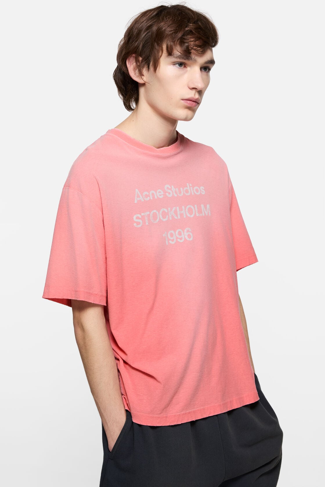 Sprayed logo t-shirt, Tango pink, 2000x