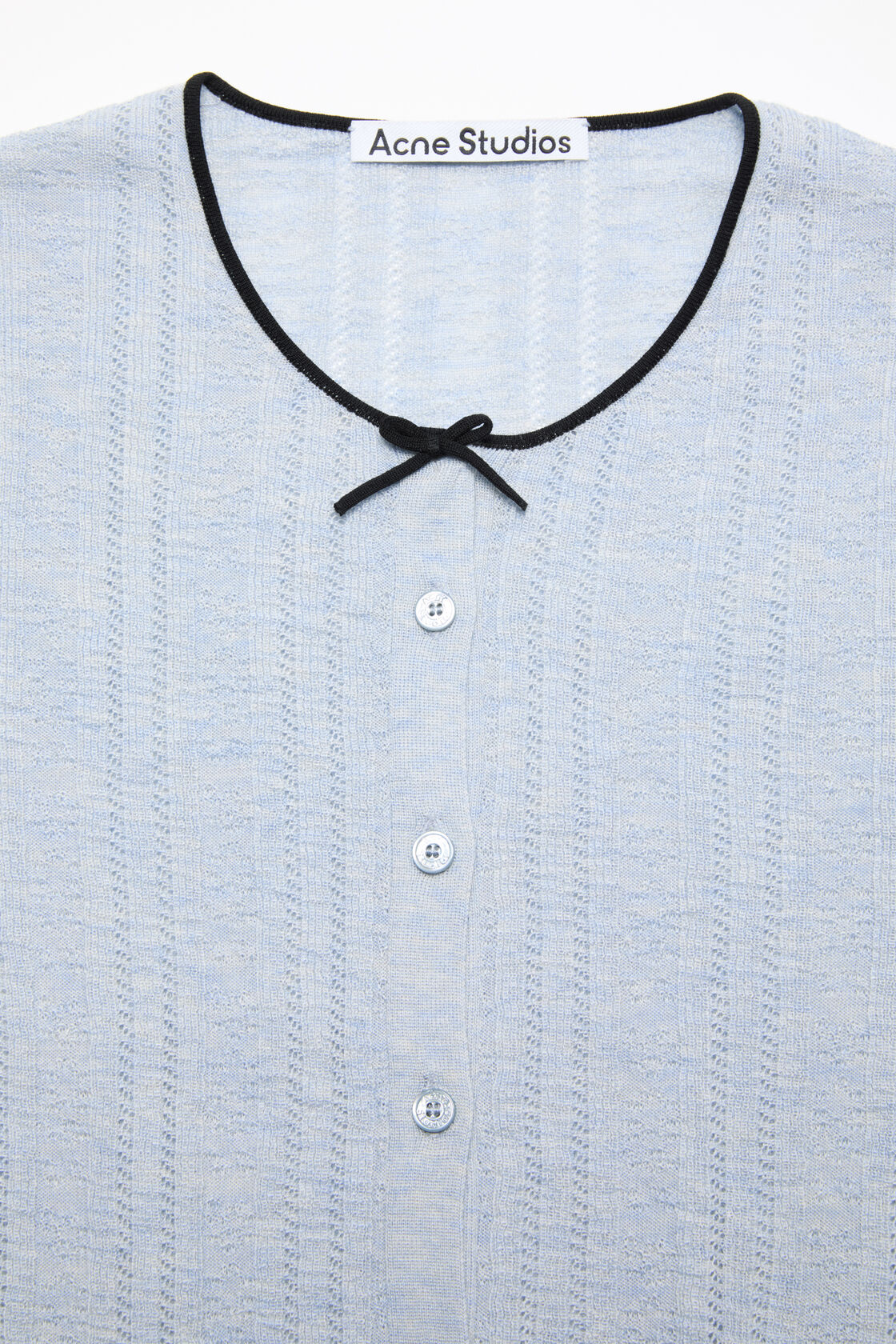Silk cardigan with bow, Light blue, 2000x