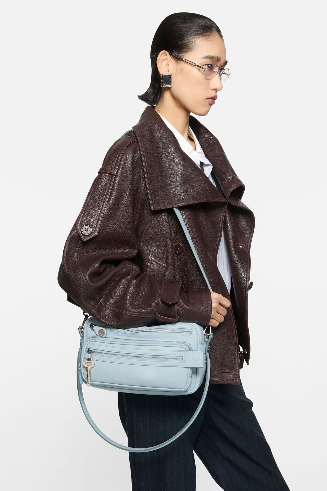 Camero Party Shoulder Bag, Dusty blue, 2000x
