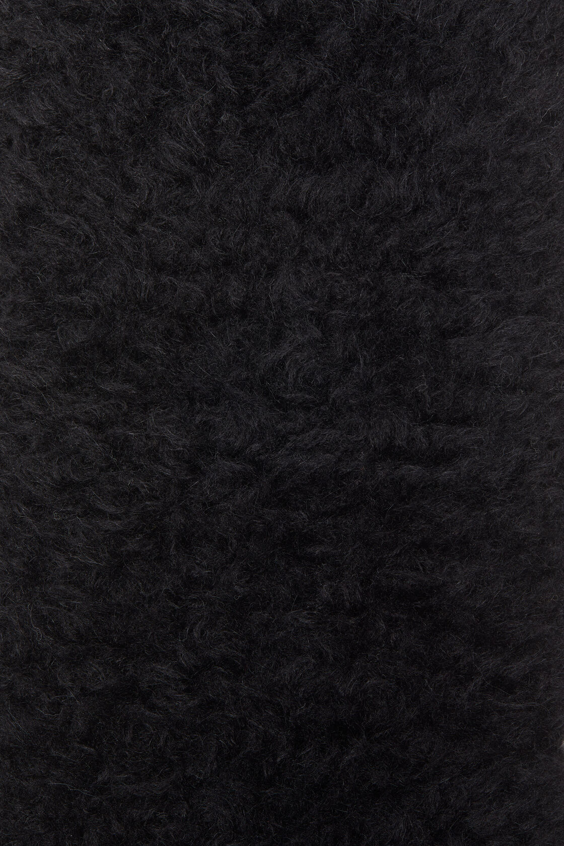 Fluffy scarf - Narrow, Black, 2000x