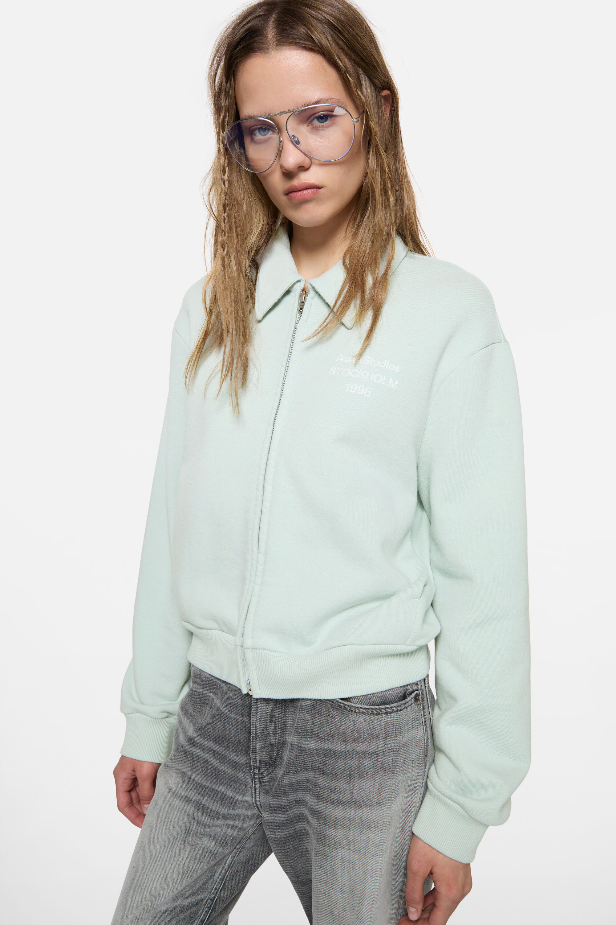 Acne Studios - Cardigan with collar - Pale mint