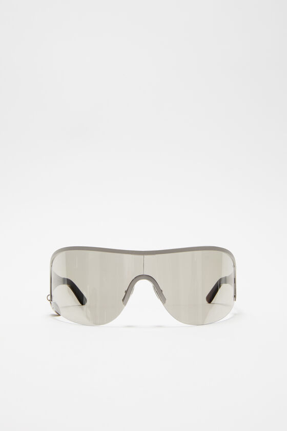 Acne Studios - 金属镜框太阳镜- 银色/透明
