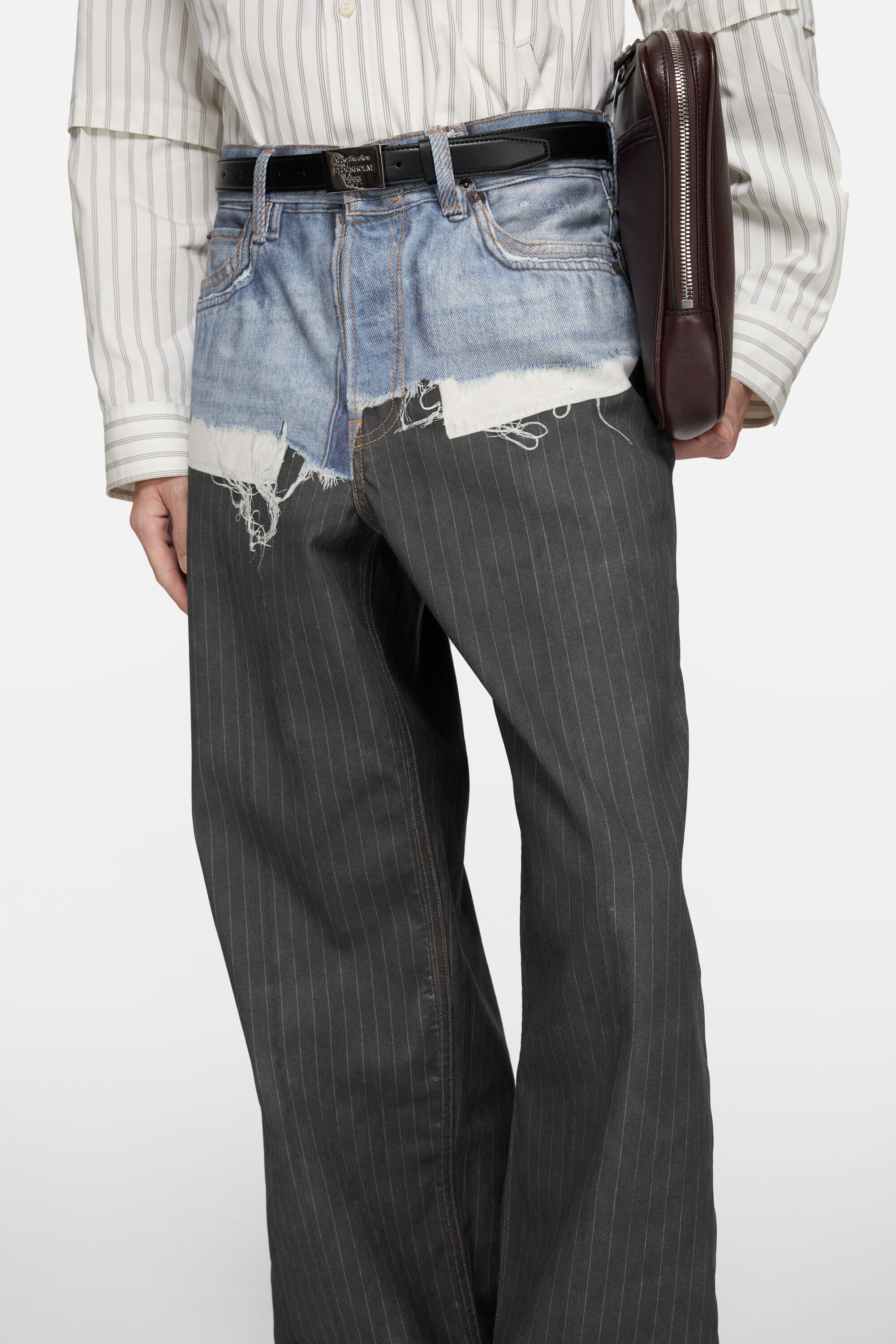 acne studios ルーズフィットジーンズ1981 トロンプルイユ Acne Studios - トロンプルイユジーンズ - 1981 - ミッドブルー