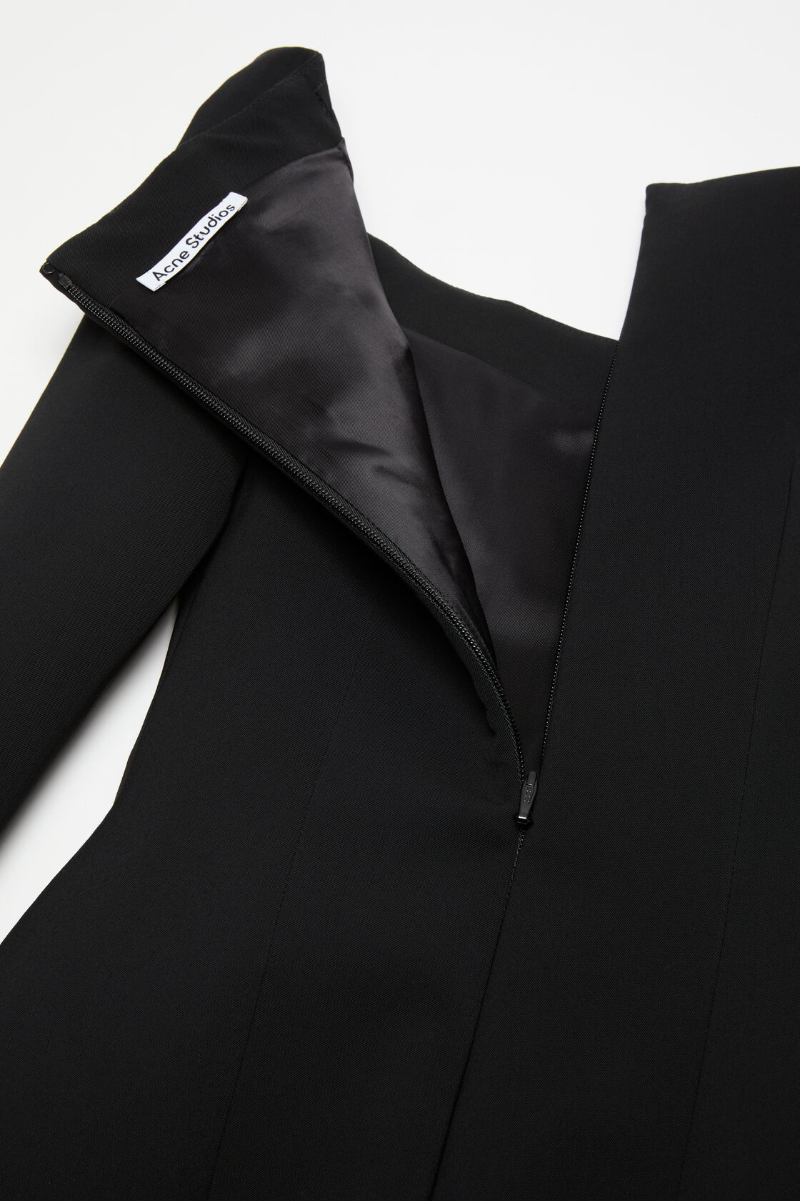 Long sleeve midi dress, Black, 2000x