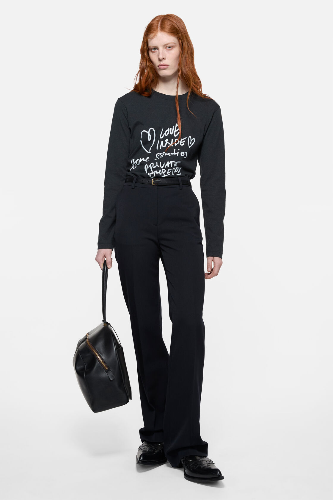 Tailored Wool Stripe Trousers, Navy blue, 2000x