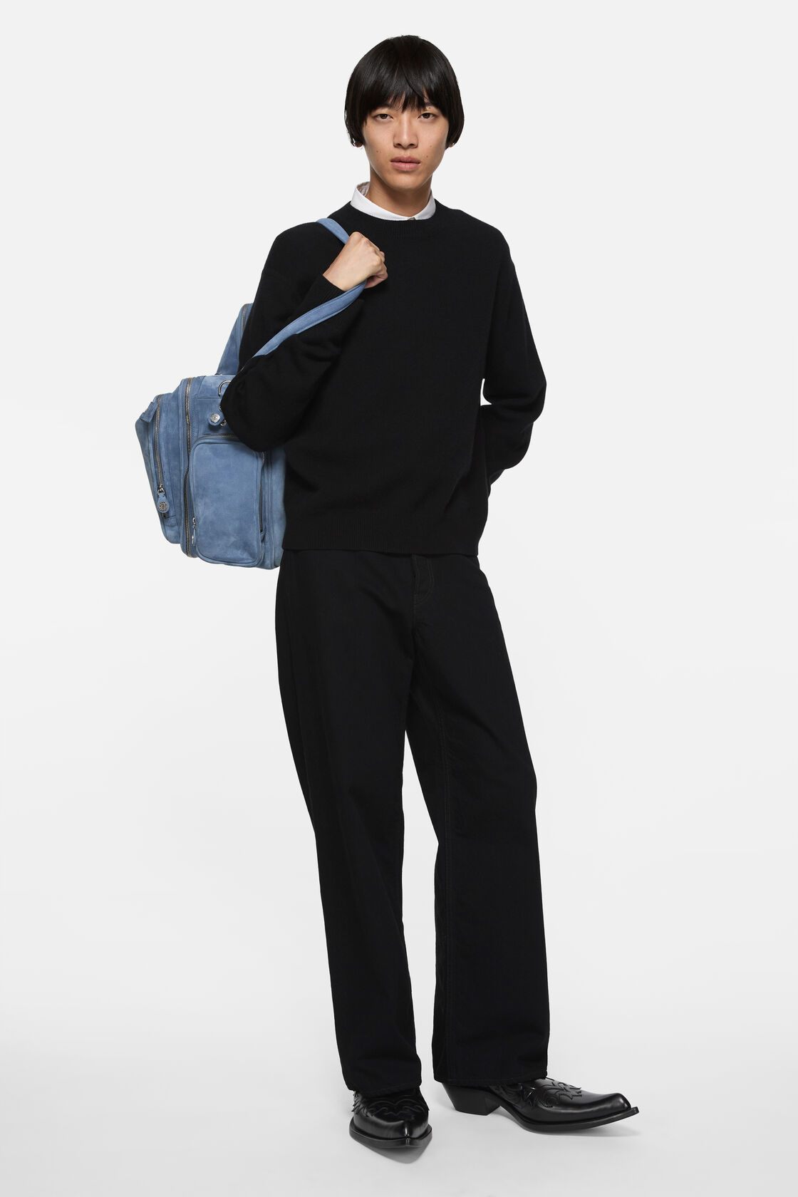 羊绒套头衫, 黑色, 2000x