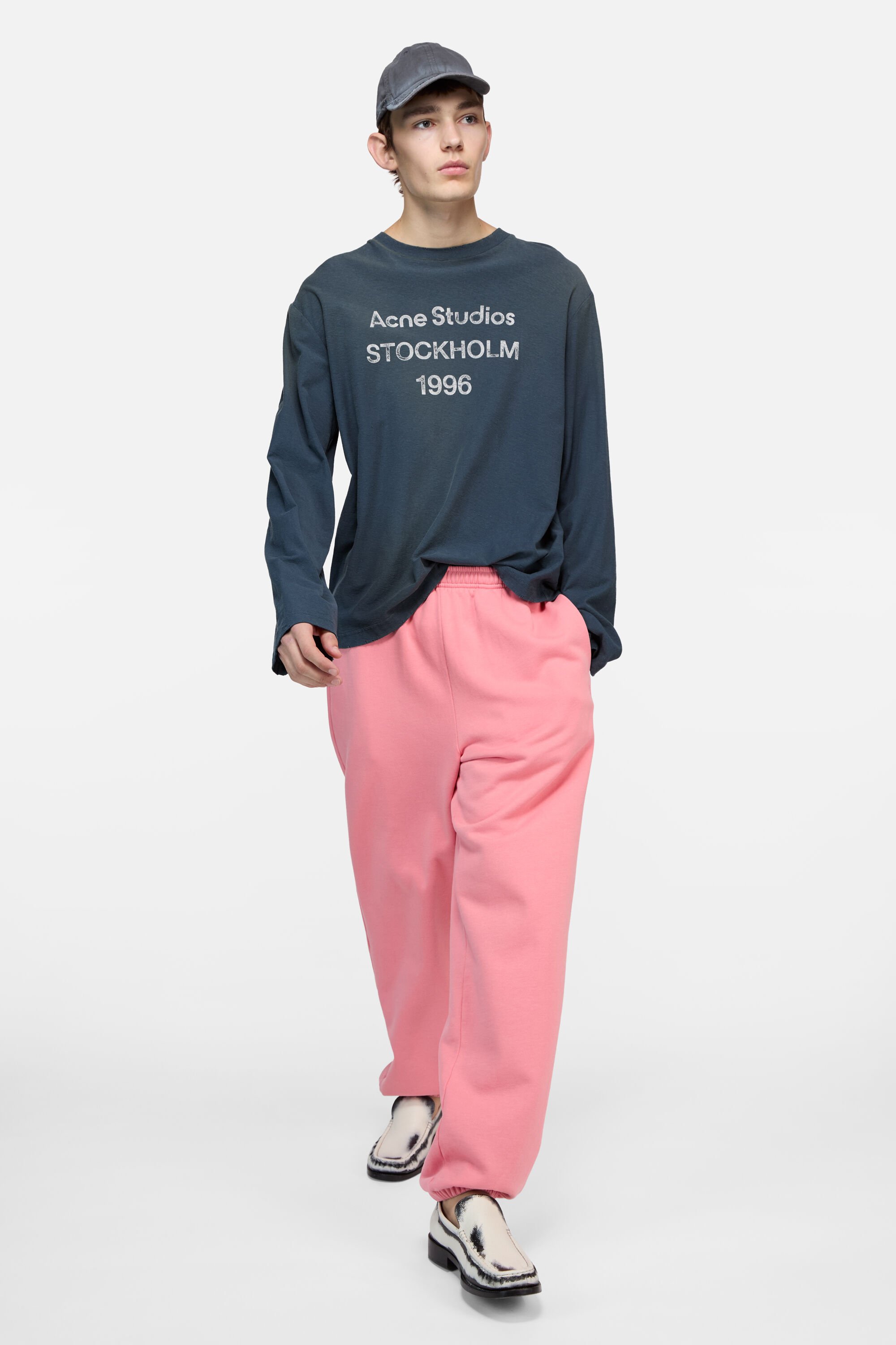 Acne Studios - ロゴTシャツ - リラックスフィット - ディープブルー