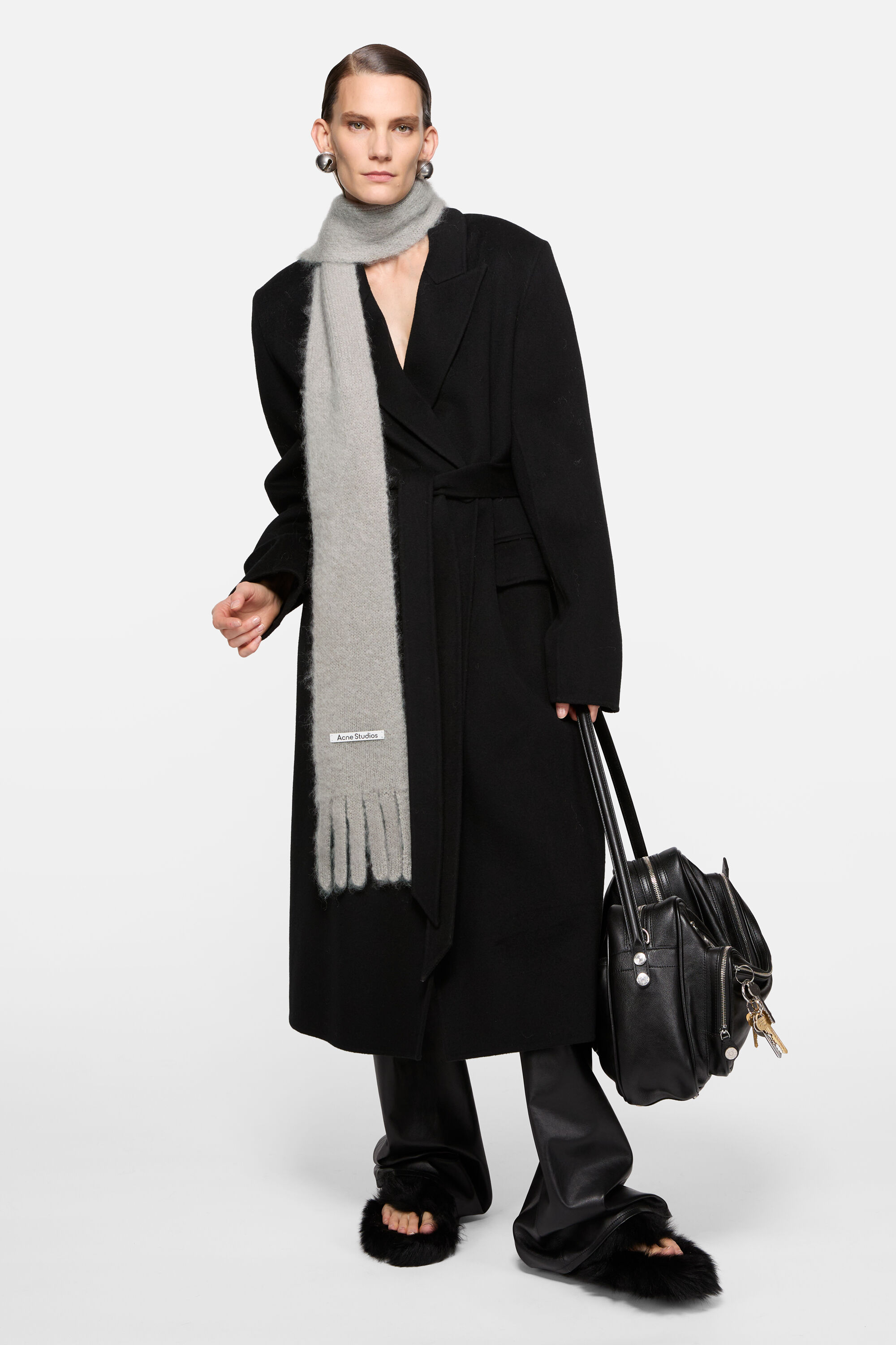 Acne Studios - スキニーロゴスカーフ - グレー