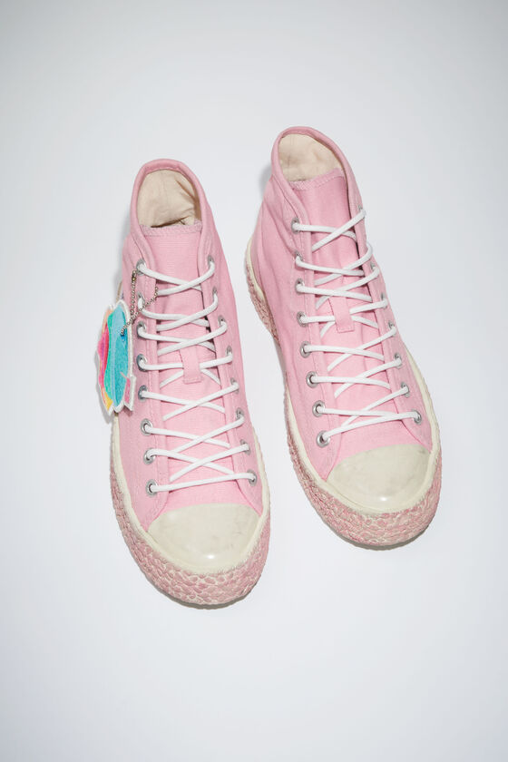 stamtavle Daddy Render Acne Studios - Print high top sneakers - Pink/Off white