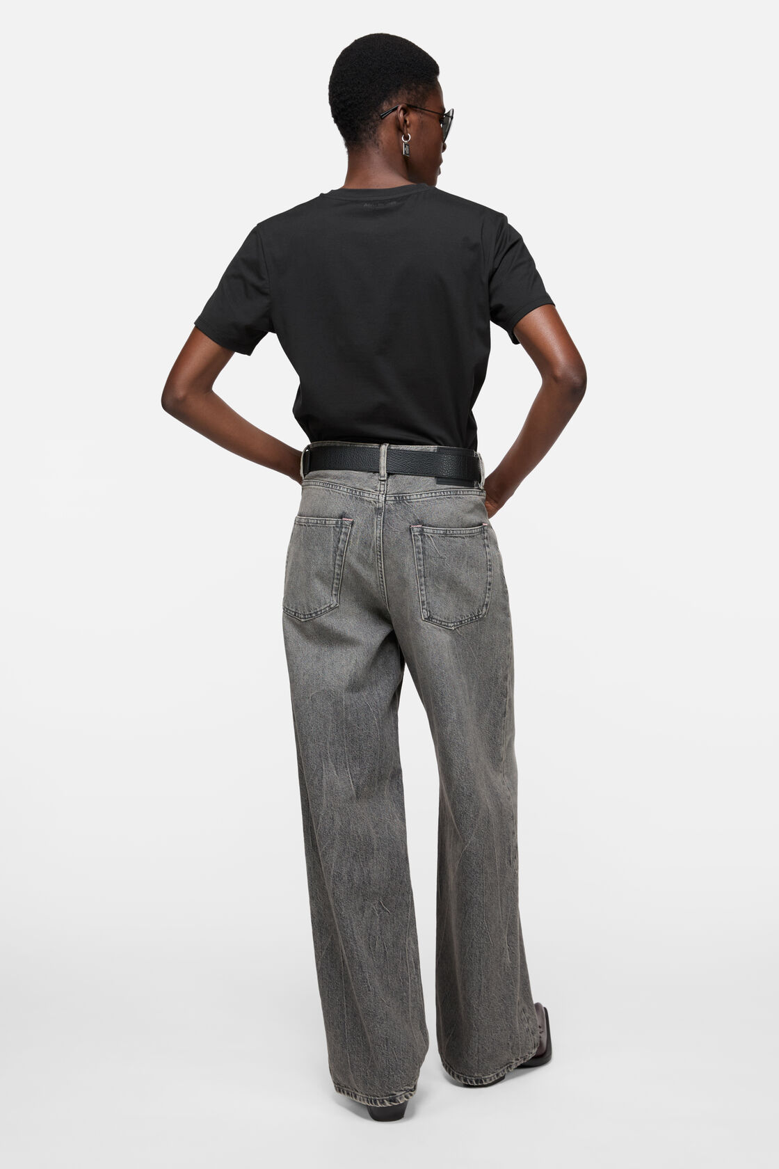 티셔츠 - 레귤러 핏, 블랙, 2000x