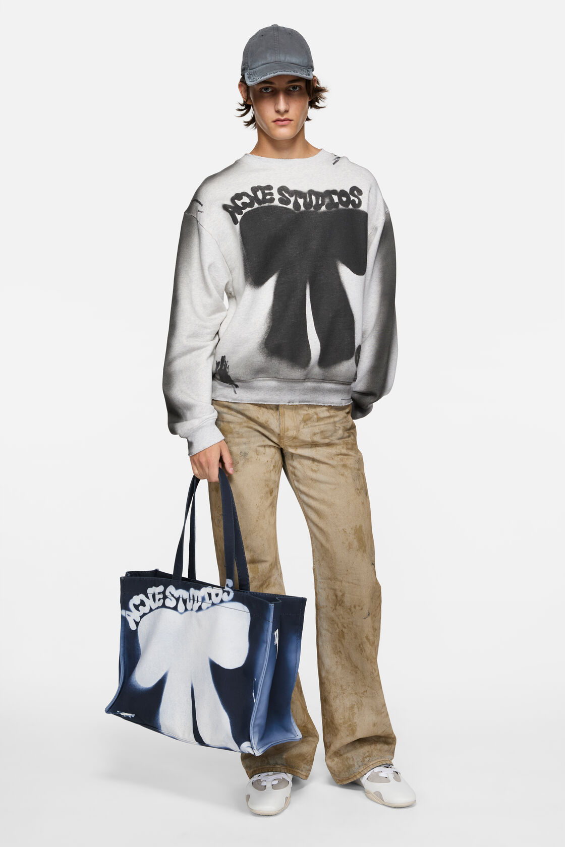 Logo shopper tote, Navy blue, 2000x