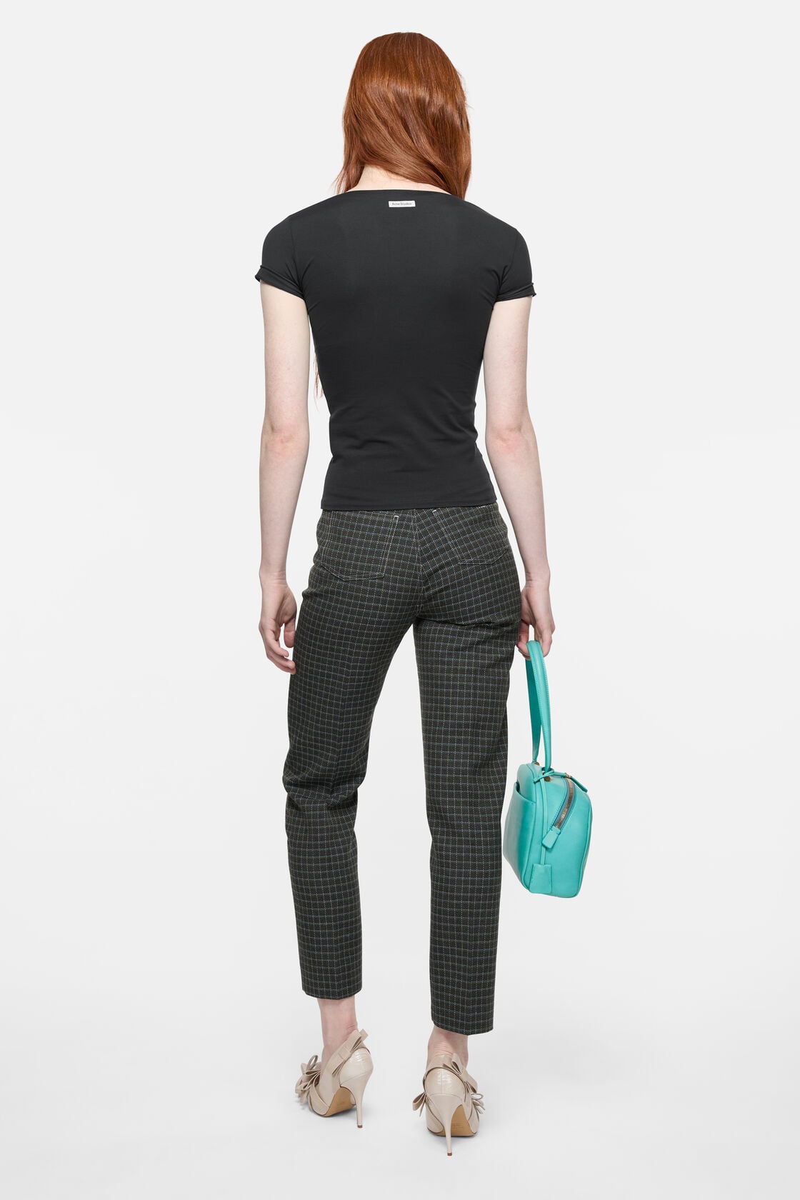 Jersey t-shirt with bow, Black, 2000x