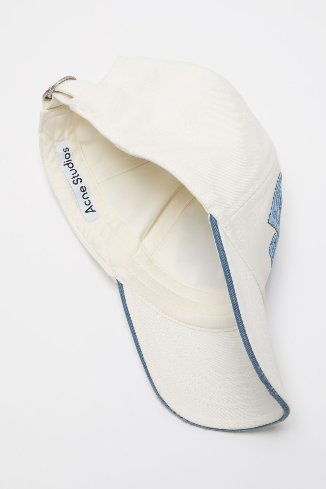 Embroidered logo hat, White/grey, 2000x