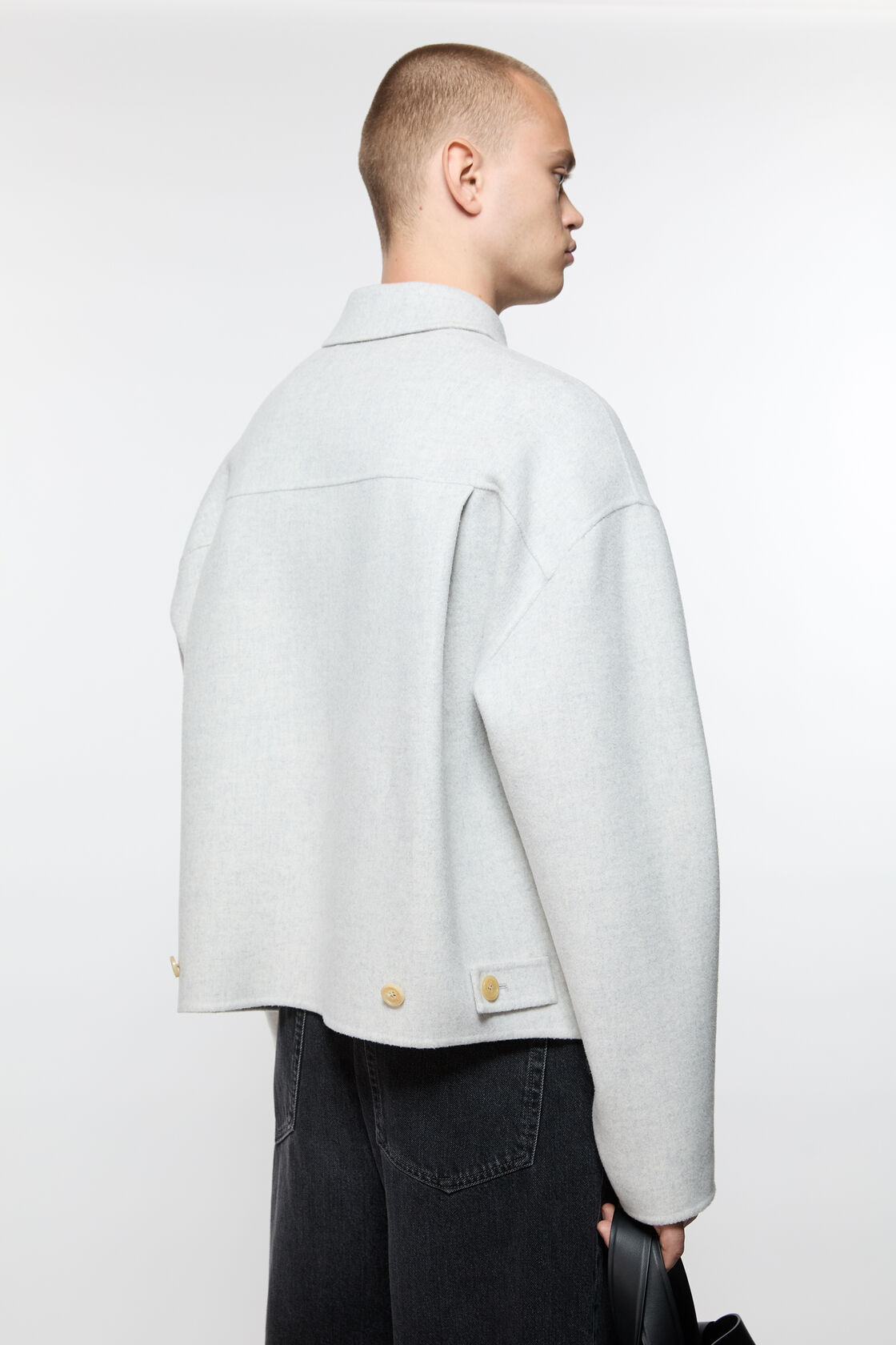 Wool jacket, Light Grey Melange, 2000x