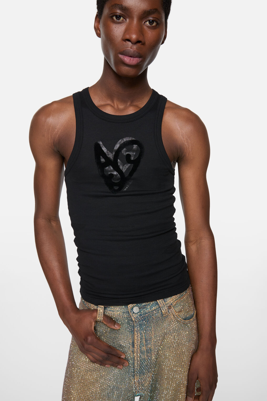 Logo tank top, Black, 2000x