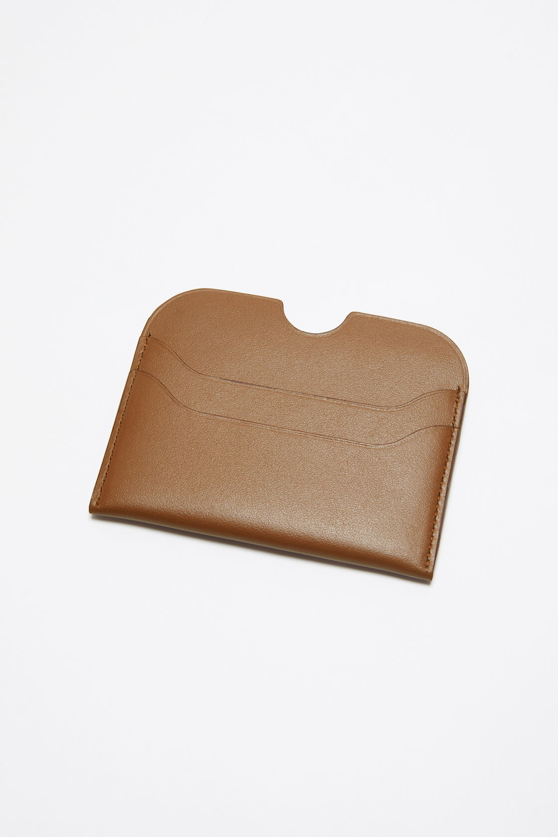 Leather card holder, Camel brown, 2000x