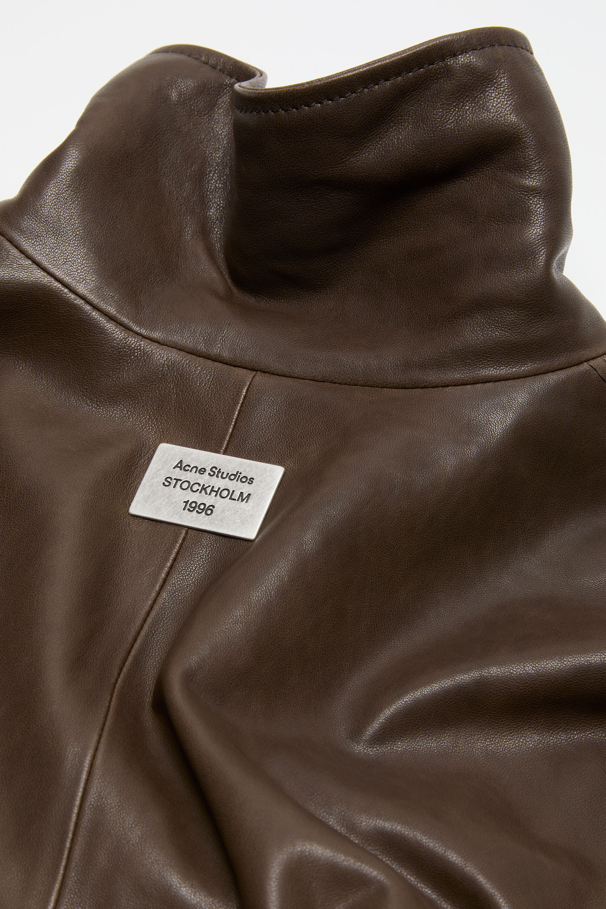 Acne Studios - Leather blouson jacket - Dark brown