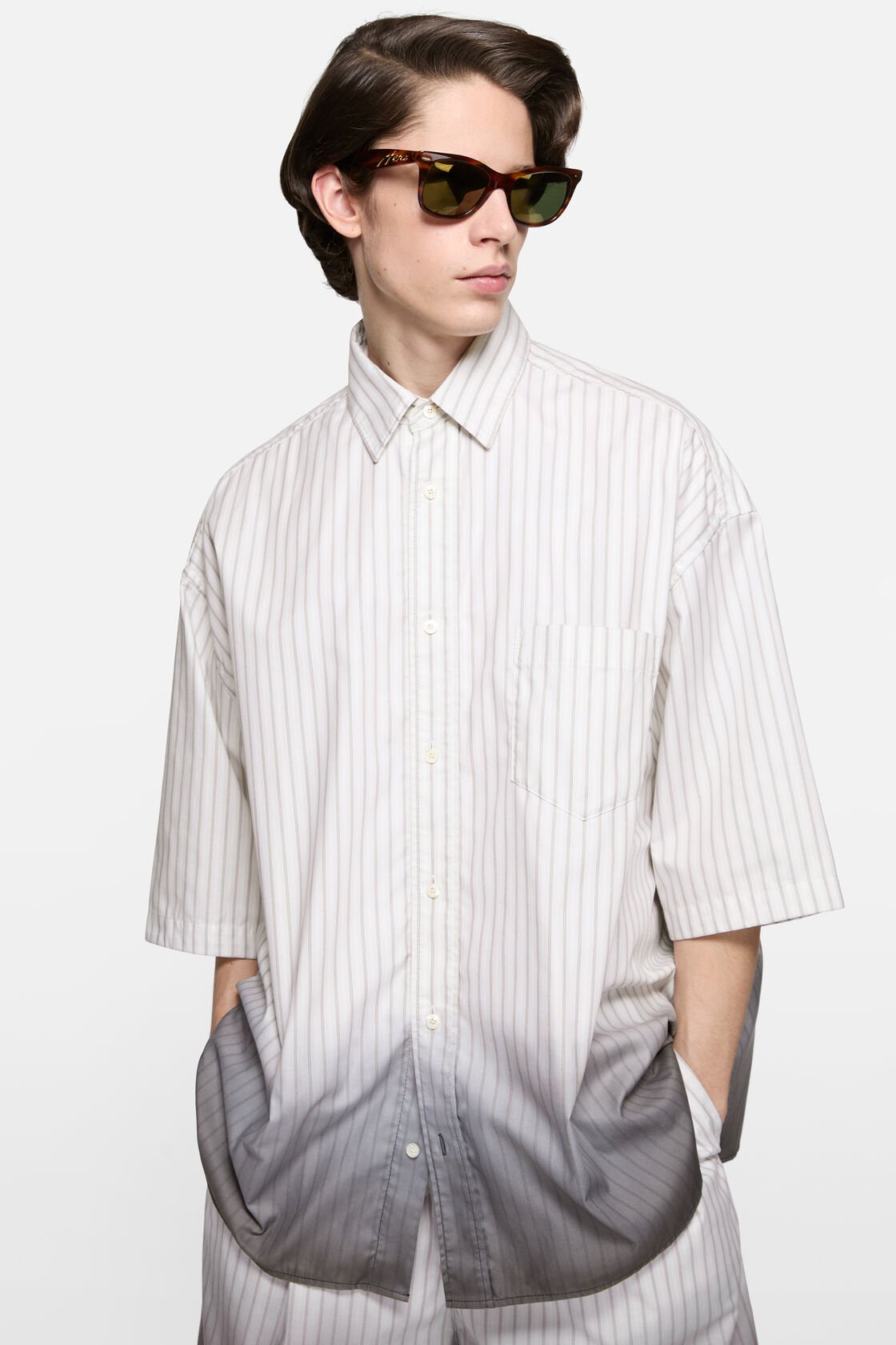 Square-frame sunglasses, Brown/gold, 2000x