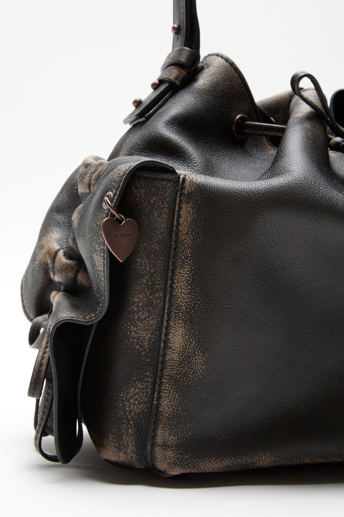 Multipocket bucket bag, Dark brown/beige, 2000x