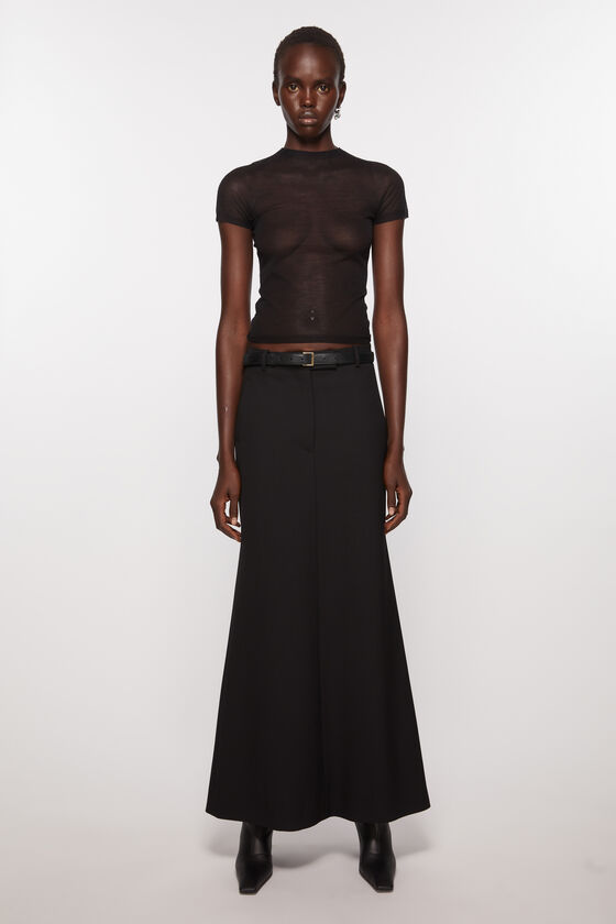 Acne Studios - レザーバックルベルト - ブラック/ゴールド 