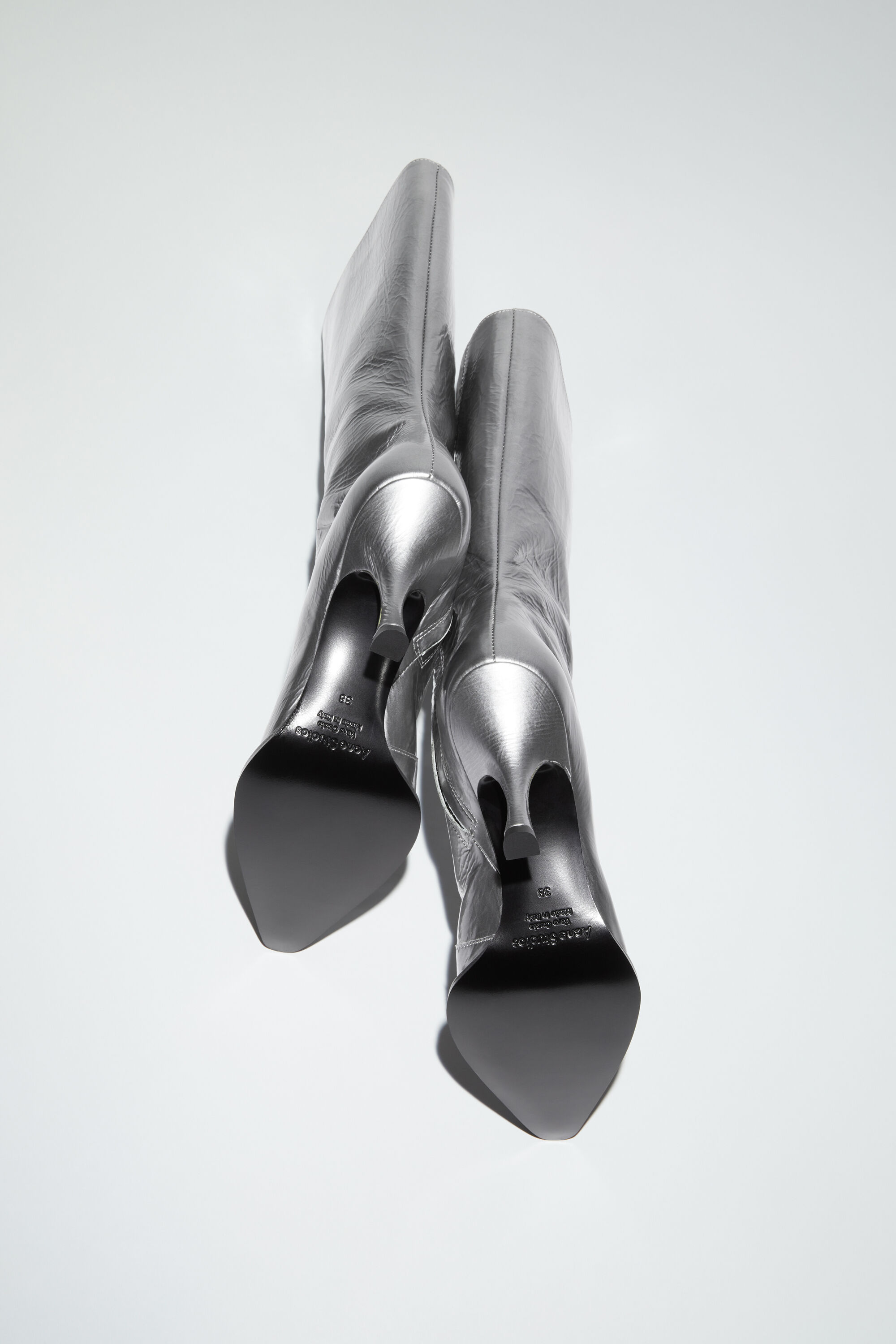 極美品 アクネストゥディオズ Acne Studios ブーツ ショートブーツ サイドゴア スウェードレザー ヒール シューズ 靴 レディース イタリア製 36(23cm相当) ネイビー