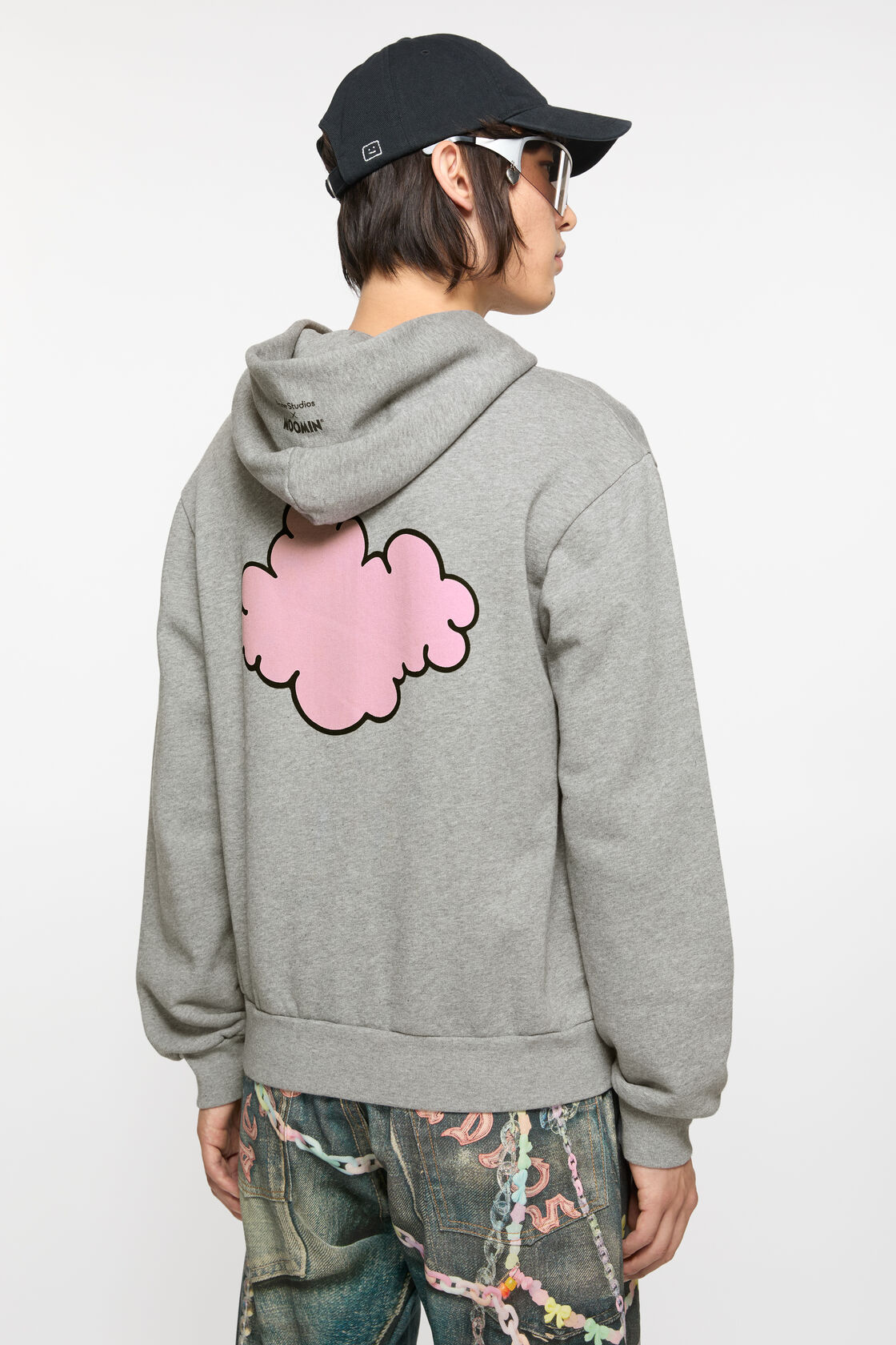 Acne Studios x Moomin 连帽运动衫, 浅麻灰色, 2000x