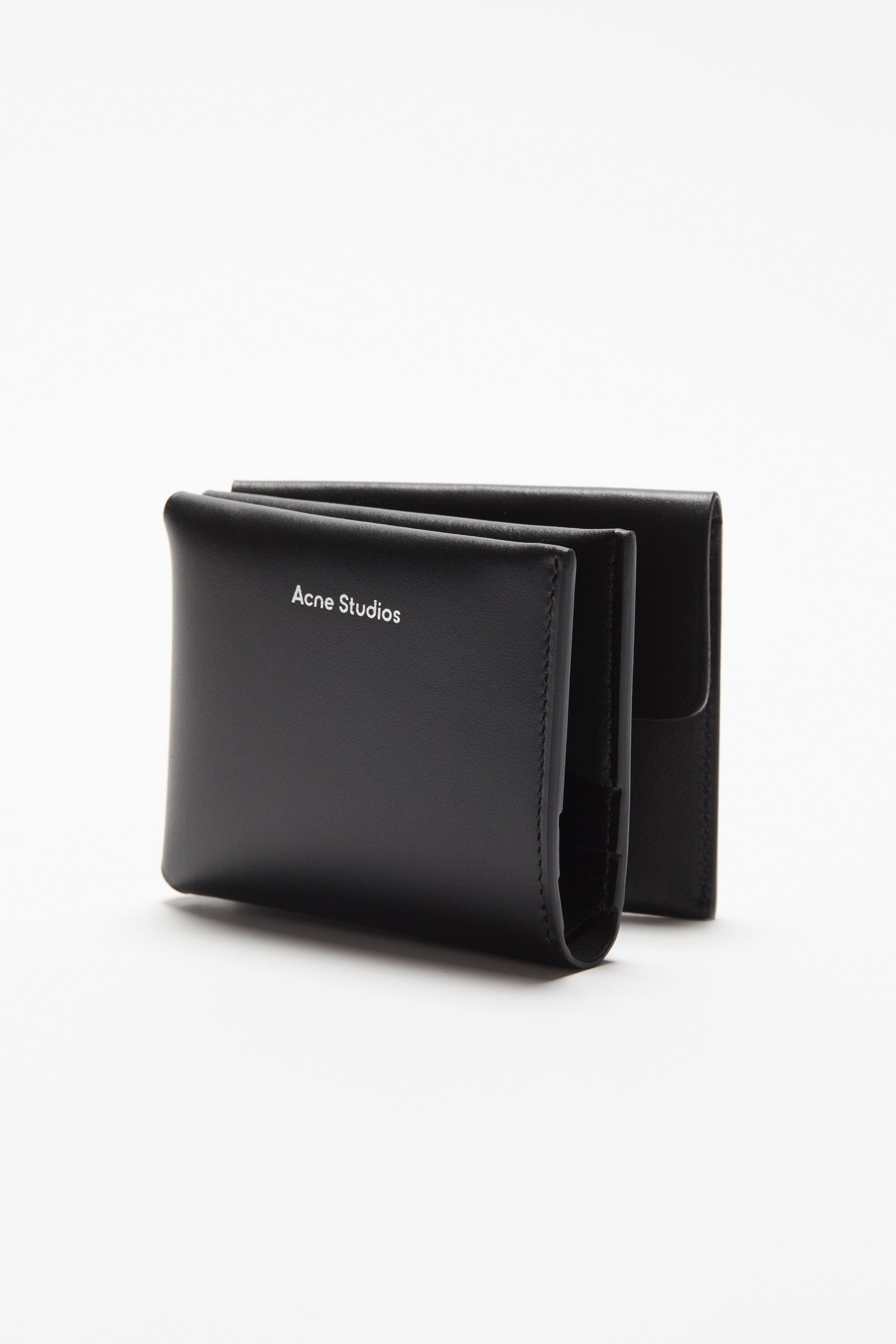 新品！Acne Studios カードホルダーブラック レザー ジップ　財布 Acne Studios - Folded card holder - Black