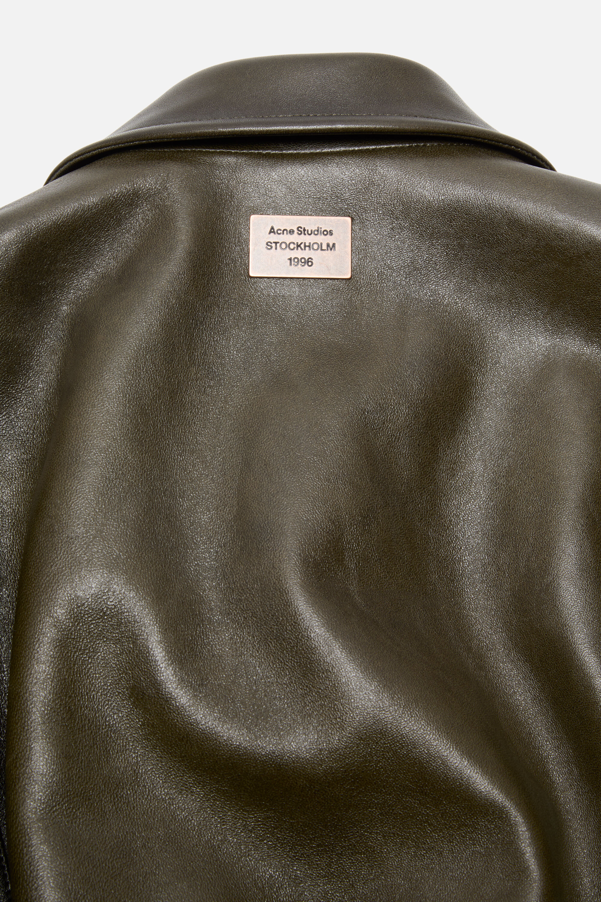 Acne Studios - Leather bomber jacket - Vintage green