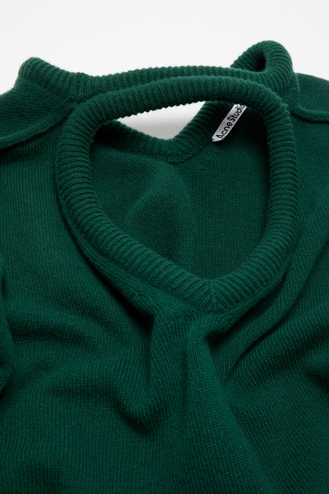 Wool jumper with cut-out, Dark green, 2000x